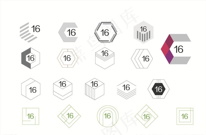 页码设计图片eps,ai矢量模版下载