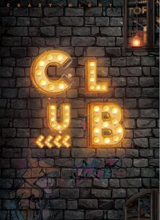 酒吧CLUB霓虹灯字体图片