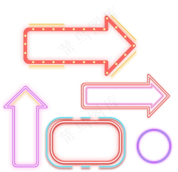 618边框霓虹灯光荧光灯蓝色霓图片