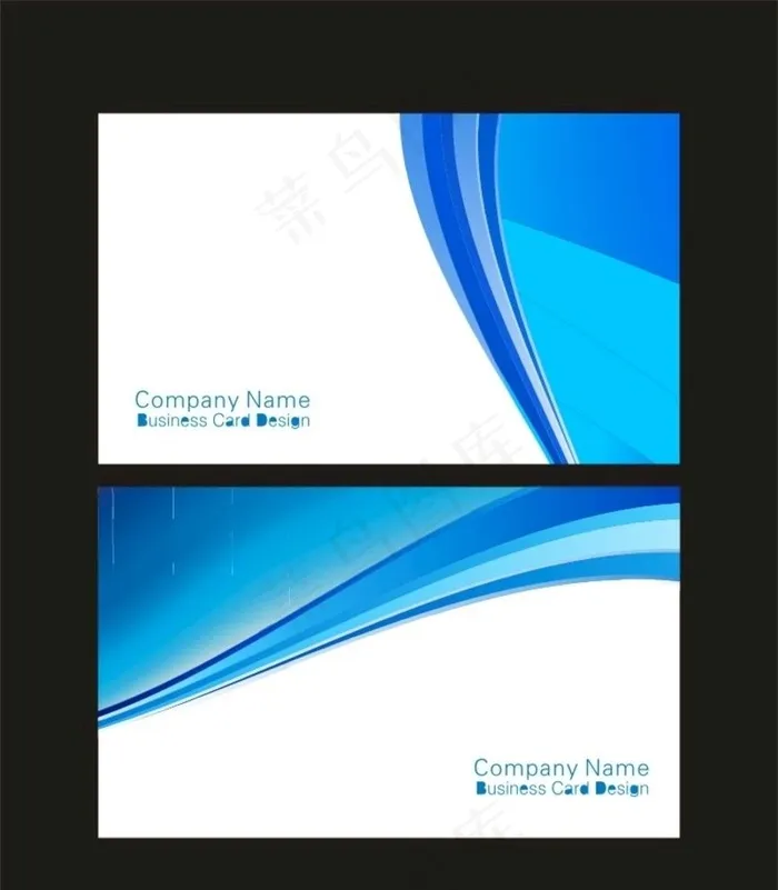 蓝色名片图片cdr矢量模版下载