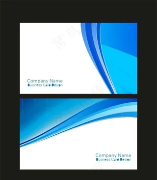 蓝色名片图片