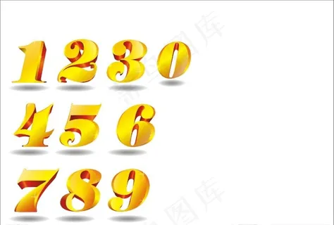 黄金数字图片