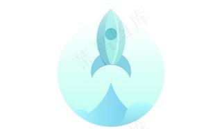 AI矢量小火箭一个图片