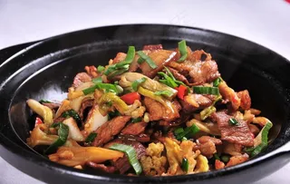 干花菜炒肉图片