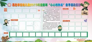 幼儿园亲子活动剪影板报展板图片