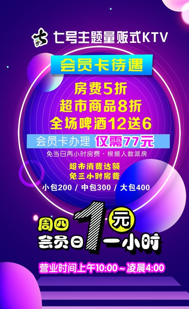 ktv会员待遇图片(2205X3425(DPI:100))psd模版下载