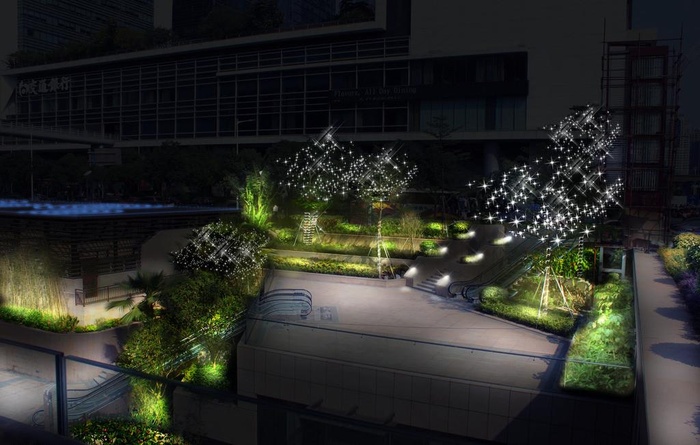 商业街亮化 灯光亮化图片