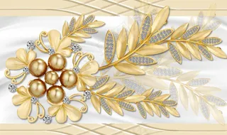 珠宝花卉背景墙图片