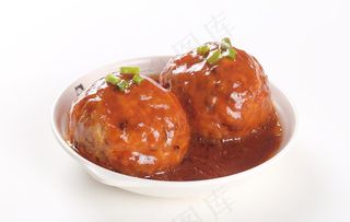 红烧狮子头 肉丸图片