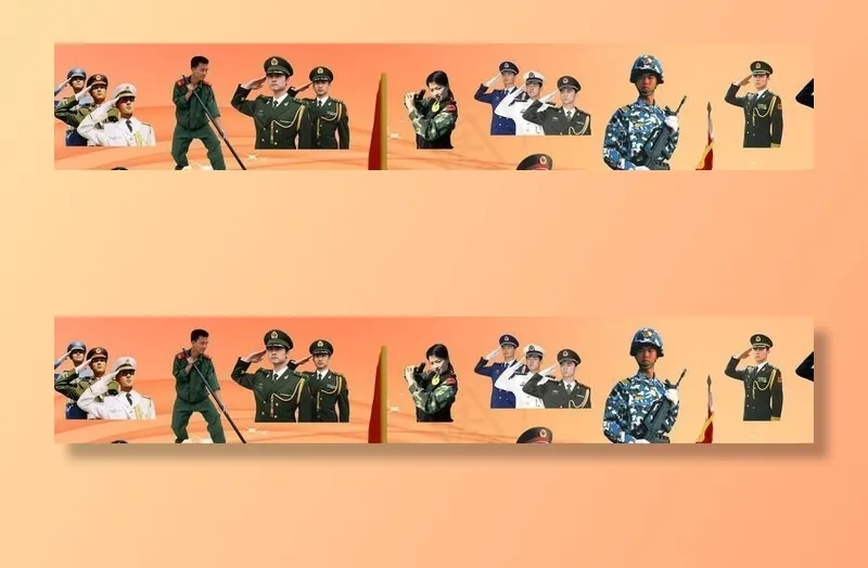 敬礼姿势图片(8268X2503(DPI:300))psd模版下载