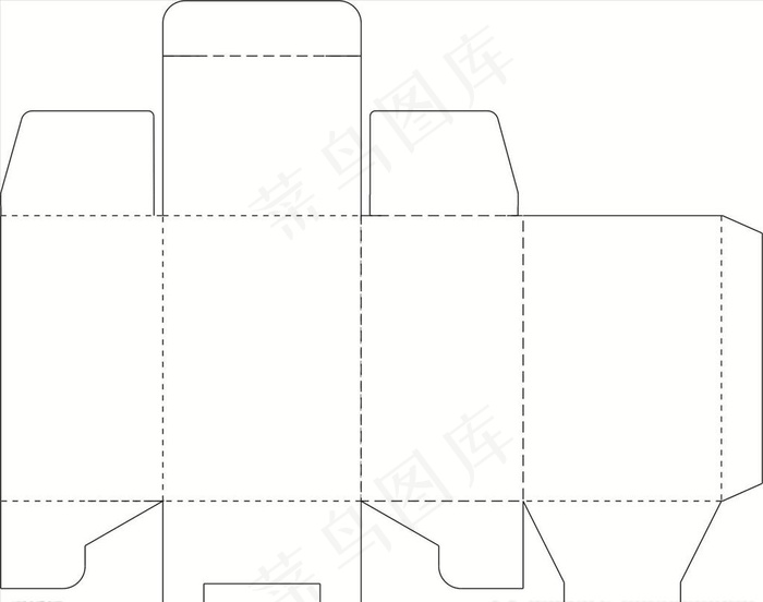 礼盒刀模展开图图片cdr矢量模版下载