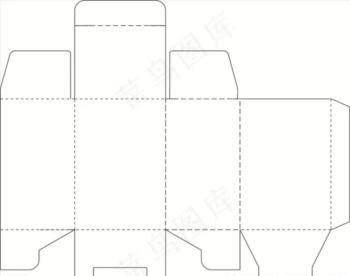 礼盒刀模展开图图片cdr矢量模版下载