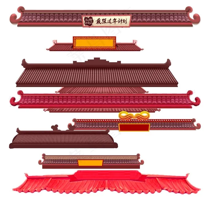 古风屋檐图片(4874X4874(DPI:200))psd模版下载
