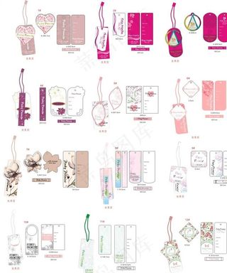 高档女装内衣吊牌合集图片