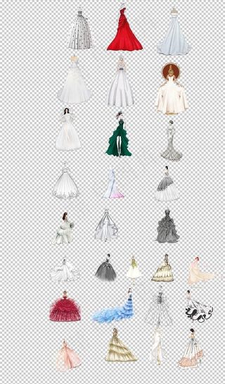 婚纱礼服结婚服装手绘婚纱礼服图片