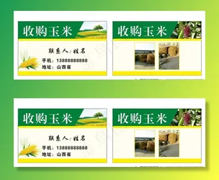 收购玉米名片图片