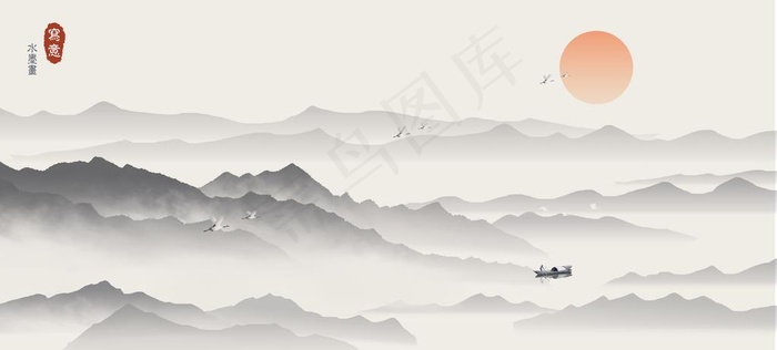 水墨背景图片