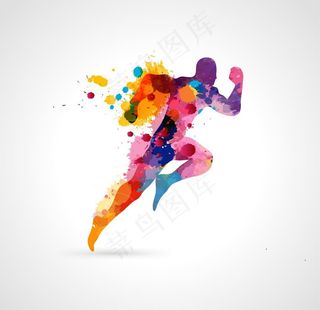 矢量跑步素材图片