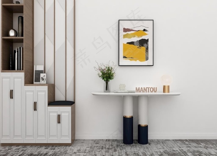 个性玄关背景图图片