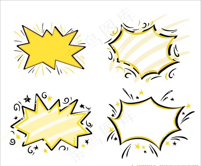 小图标 爆炸框 标题框图片cdr矢量模版下载