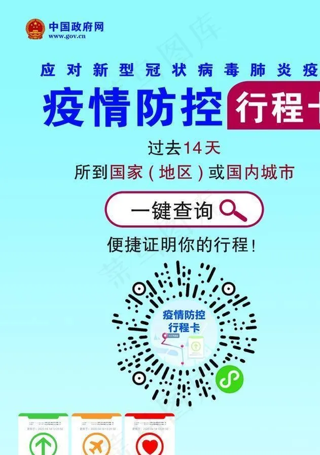 疫情行程卡图片psd模版下载