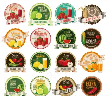 水果标签 水果瓶标 产品标签图片