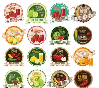 水果标签 水果瓶标 产品标签图片