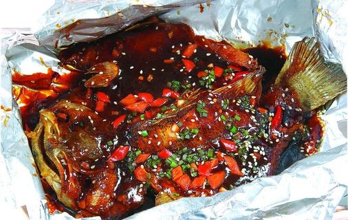 铁板烧汁鲈鱼元图片