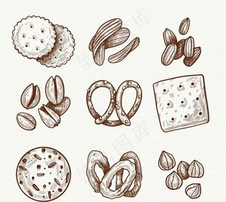 9款手绘美味零食图片