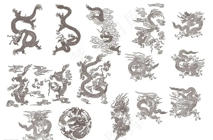 矢量龙图片cdr矢量模版下载