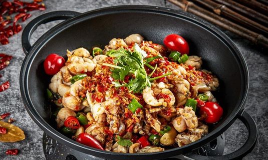 干锅香辣牛蛙图片