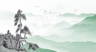 水墨山水图图片