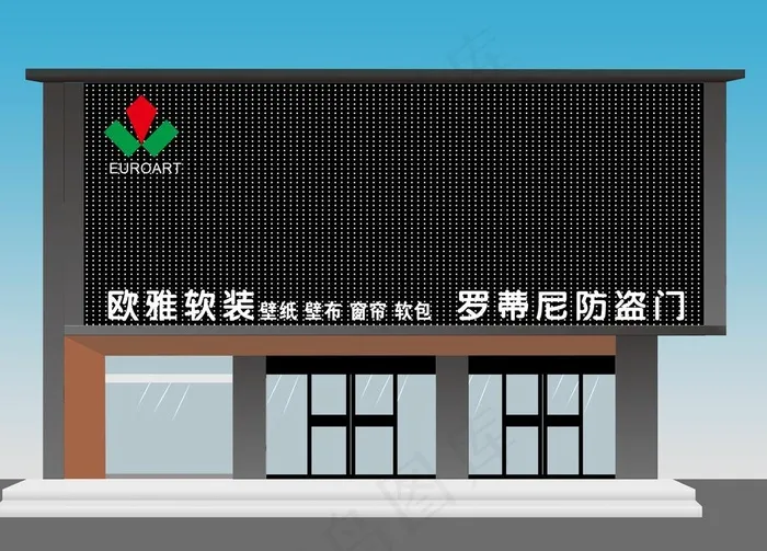 门头广告 门头效果图 门头制作图片(12598X9449(DPI:20))psd模版下载