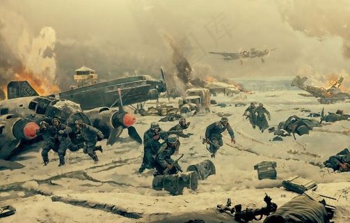 战争油画图片