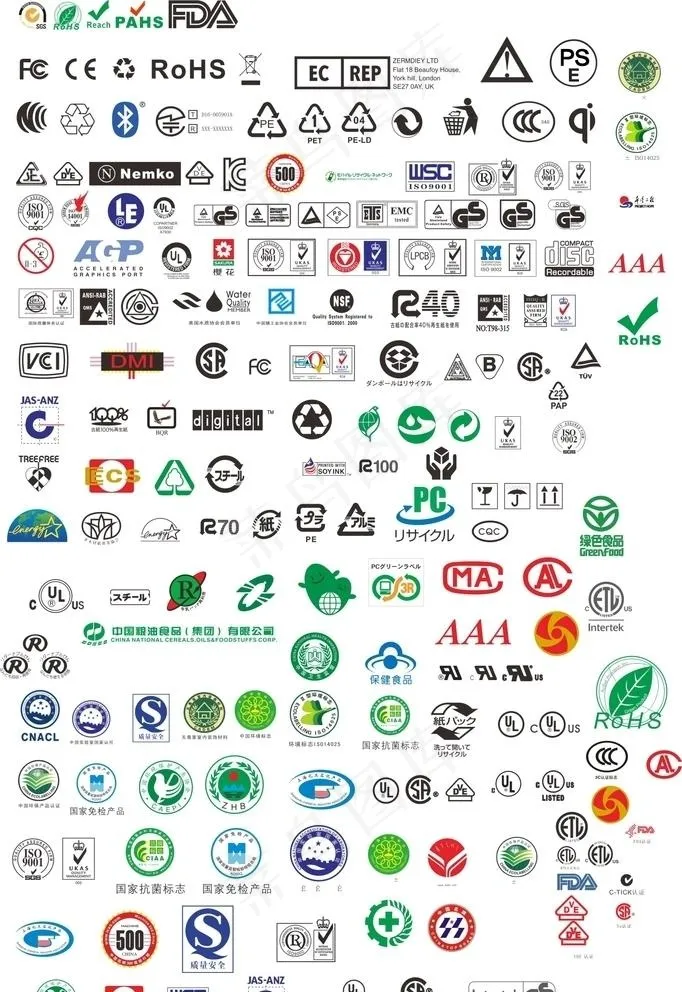 认证标志图片cdr矢量模版下载
