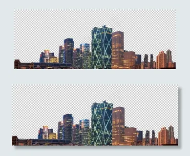 城市建筑夜晚装饰背景素材图片