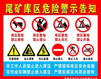 尾矿库 危险告知图片