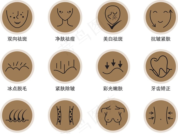 整容图标图片eps,ai矢量模版下载