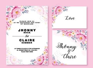 花卉邀请卡图片