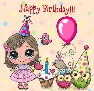 手绘可爱女孩图片