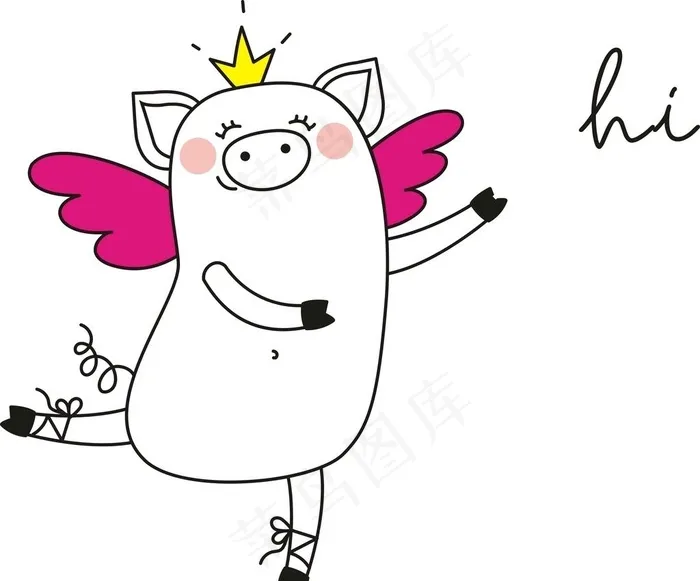 卡通猪图片cdr矢量模版下载