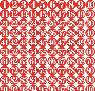 桌子数字编号图片