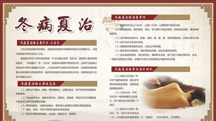 冬病夏治疗图片cdr矢量模版下载