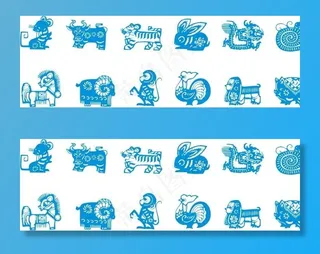 剪纸十二生肖图片