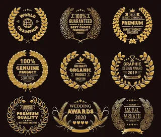 金色烫金盾牌图案图片