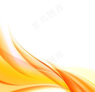 橙色抽象曲线背景图片