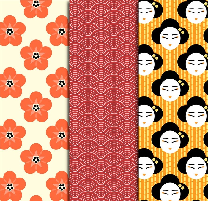 日式花纹图片