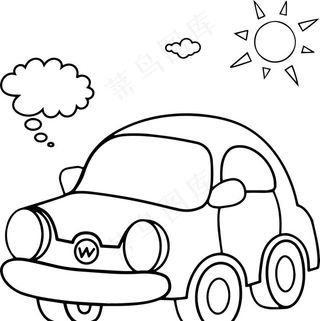 轿车简笔画图片