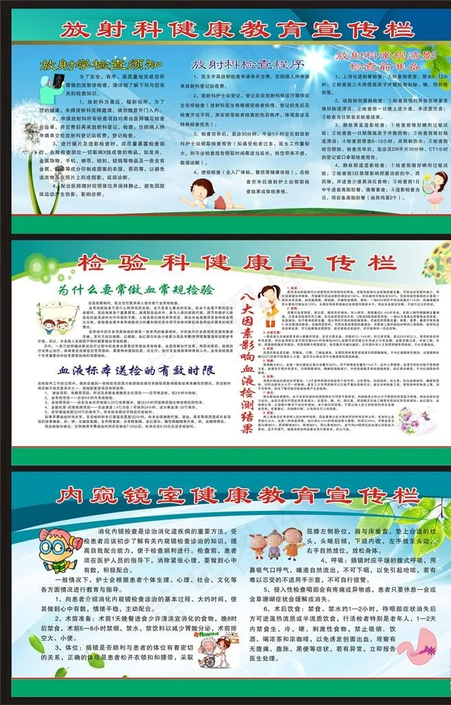 检验科宣传栏图片(210X297)cdr矢量模版下载