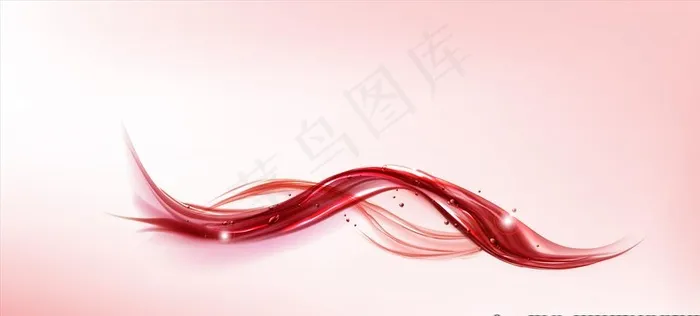 红色曲线图片ai矢量模版下载